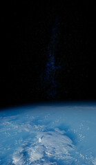 Fototapeta na wymiar Planet Earth on space background. Elements of this image furnished by NASA.