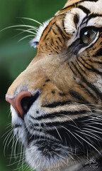 close up of a tiger