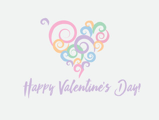 Fototapeta na wymiar Happy Valentines Days Poster Card Abstract Artistic Heart