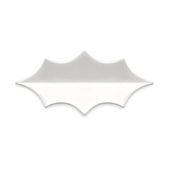 Cute white glossy ornamental leaf decorative design for Christmas gift arrangement realistic vector