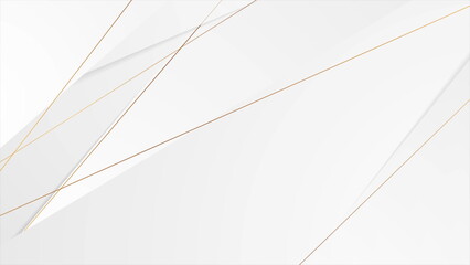 Grey white corporate background with golden lines