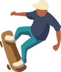 Faceless man, skateboard © klyaksun