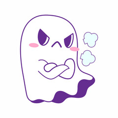 cute little ghost vector illustration set, ghost halloween