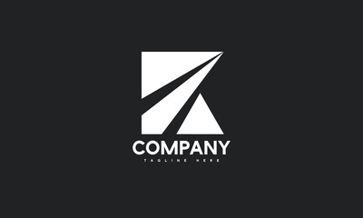 minimal letter K logo template