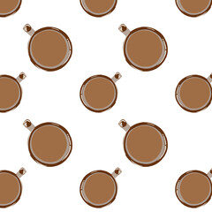 Cup of coffee pattern isolated on white background.