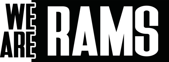 We Are Rams vector file , Indians Svg, School Spirit, School Pride