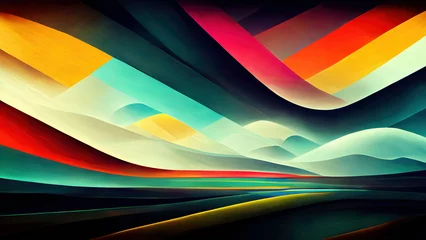 Rollo Abstract colorful lines as dynamic background texture illustration © Robert Kneschke
