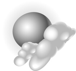 silver metallic weather icon