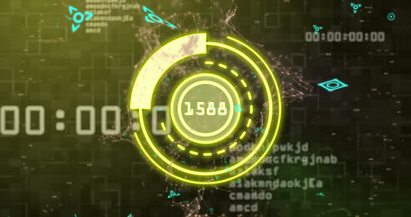 Image of scope scanning with qr code over data processing