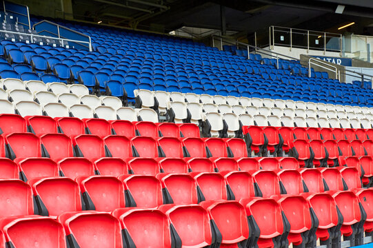 Trecolor tribunes at Parc des Princes Arena, Paris