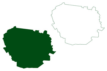 San Jose Iturbide municipality (Free and Sovereign State of Guanajuato, Mexico, United Mexican States) map vector illustration, scribble sketch San Jos&eacute; Iturbide map