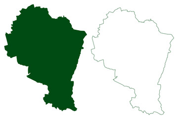 Santa Catarina municipality (Free and Sovereign State of Guanajuato, Mexico, United Mexican States) map vector illustration, scribble sketch Santa Catarina map