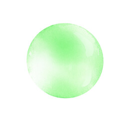 Watercolor bubble gum, ball, green balloon,soap bubble isolated illustration for funny character creator, animal, boy, girl,overlay, drop, for kids,children,baby shower, nursery decor, poster