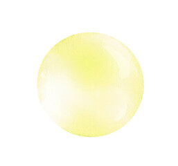 Watercolor bubble gum, ball, yellow balloon,soap bubble isolated illustration for funny character creator, animal, boy, girl,overlay, drop, for kids,children,baby shower, nursery decor, poster