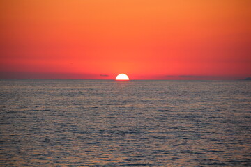 sunset over the sea
