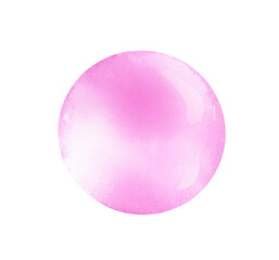 Watercolor bubble gum, ball, purple balloon,soap bubble isolated illustration for funny character creator, animal, boy, girl,overlay, drop, for kids,children,baby shower, nursery decor, poster