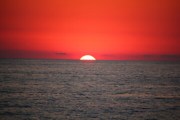 sunset over the sea