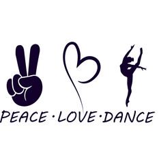 Peace love dence icon vector. Peace love dence illustration sign collection.