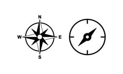 Compass icon vector. arrow compass icon sign and symbol