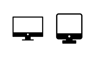Computer icon vector. computer monitor sign and symbol
