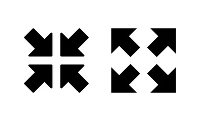 Obraz premium Fullscreen Icon vector. Expand to full screen sign and symbol. Arrows symbol