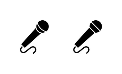 Microphone icon vector. karaoke sign and symbol