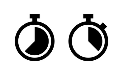 Stopwatch icon vector. Timer sign and symbol. Countdown icon. Period of time