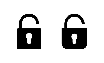Unlock icon vector. Unlock sign and symbol. unlocked padlock icon