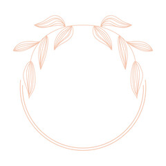 wreath foliage monogram wedding frame