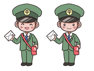 郵便配達の郵便局員