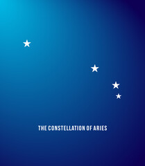 Aries Zodiac constellation. Vector illustration in the style of minimalism	