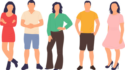 people in flat style vector
