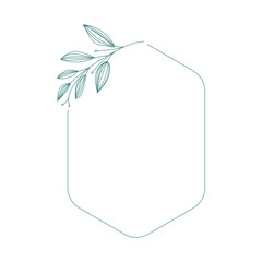 wreath foliage monogram wedding frame