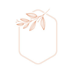 wreath foliage monogram wedding frame