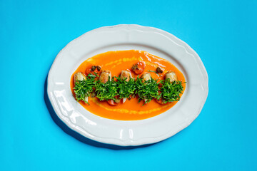 Squid stuffed with tuna.