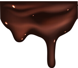 Melt chocolate drips frames splashes