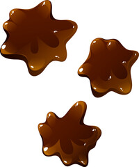 Melt chocolate drips frames splashes