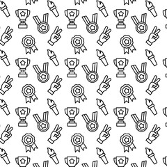 sports pattern theme editable monochrome seamless 
vector pattern with modern style
