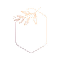 wreath foliage monogram wedding frame