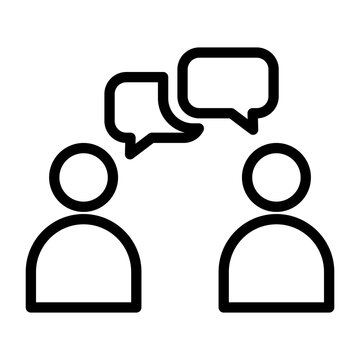 Speaking people outline icon