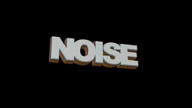 Quicktime animation MOV with transparent background and the word "Noise" moving and rotating. Great for fan prompts, crowd pump ups and to overlay onto your existing graphic.