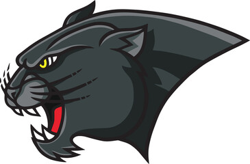 Panther Black Jaguar Tiger Head Logo Mascot Design Template