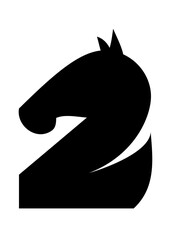 Horse head in letter Z