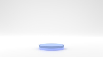 blue platform with glass abstract background 3d illustration render for flyer display products design background advertising and etc