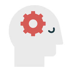 Gear in head icon