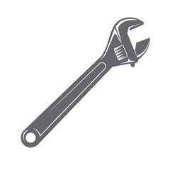 Adjustable wrench tool icon. Repair wrench sign, vector illustration