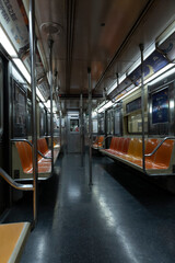 Dark New York Subway Wagon