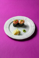 Gunkan with crab meat