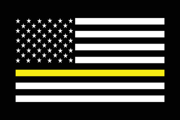 Yellow Line Flag Design
