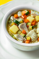 Soup Ukha with sturgeon